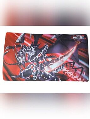 Large Yu‑Gi‑Oh Dragon Gaming Desk Mat Playmat – Red Black Armor Design TCG